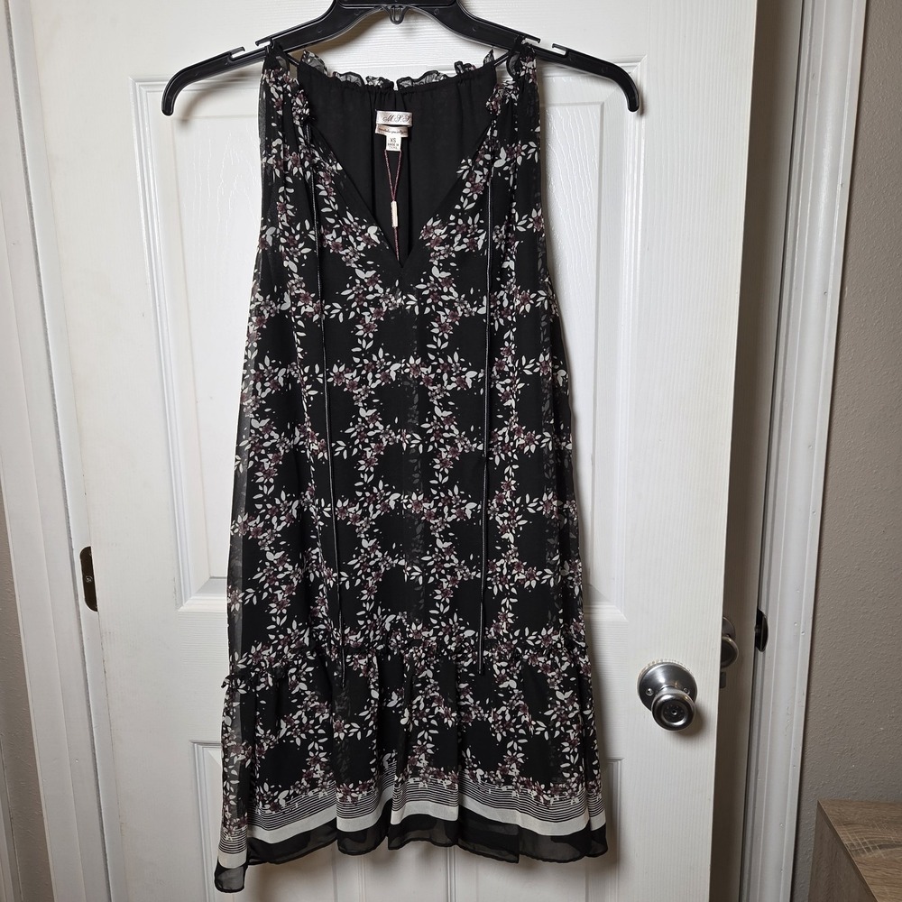 Max Studio Specialty Products sz XS floral knee shift dress NWT boho garden